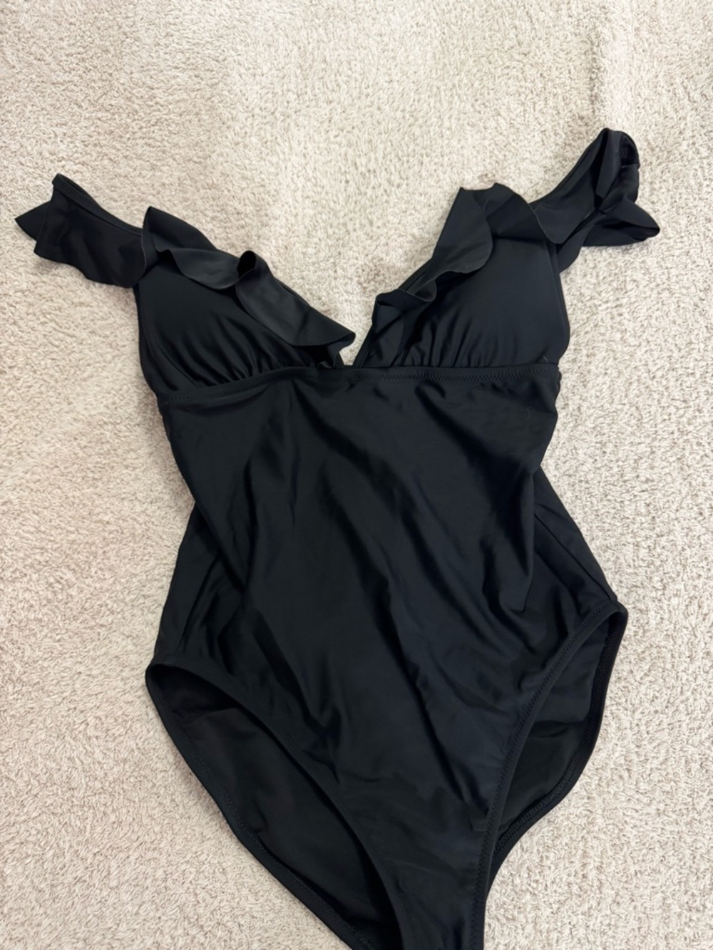 J.Crew Flutter Sleeve Black One-Piece Swimsuit 🩱- Small 🖤 - Picture 7 of 7